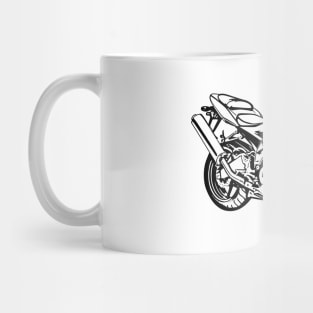 2005 ZX 10R Motorcycle Sketch Art Mug